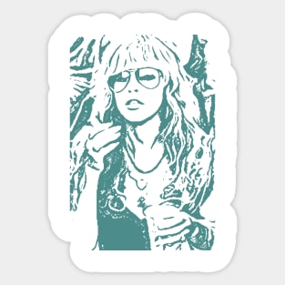 stevie || green Sticker